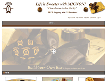 Tablet Screenshot of mignonchocolate.com